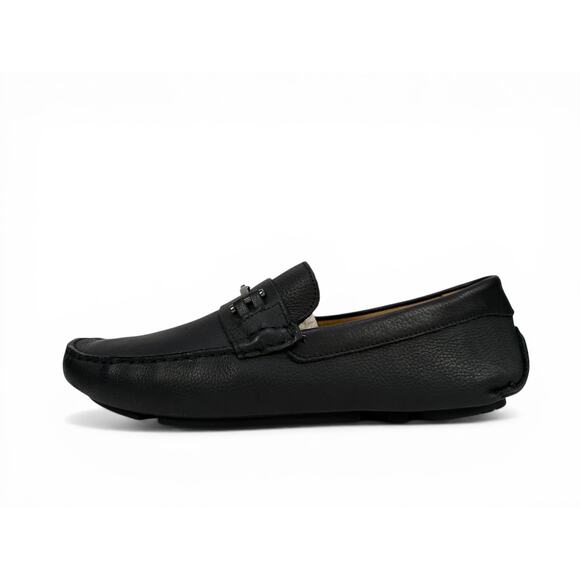 Massimo Matteo Bit Driver Loafer Mens 9.5 Black Leather Moccasin Slip On Luxury main image 5